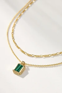 Ana Luisa Temple Green Layered Necklaces, Set of 2