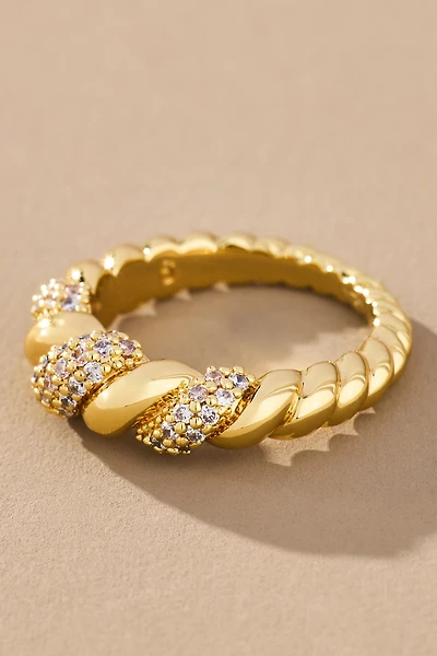Ana Luisa Rope Pavé Ring