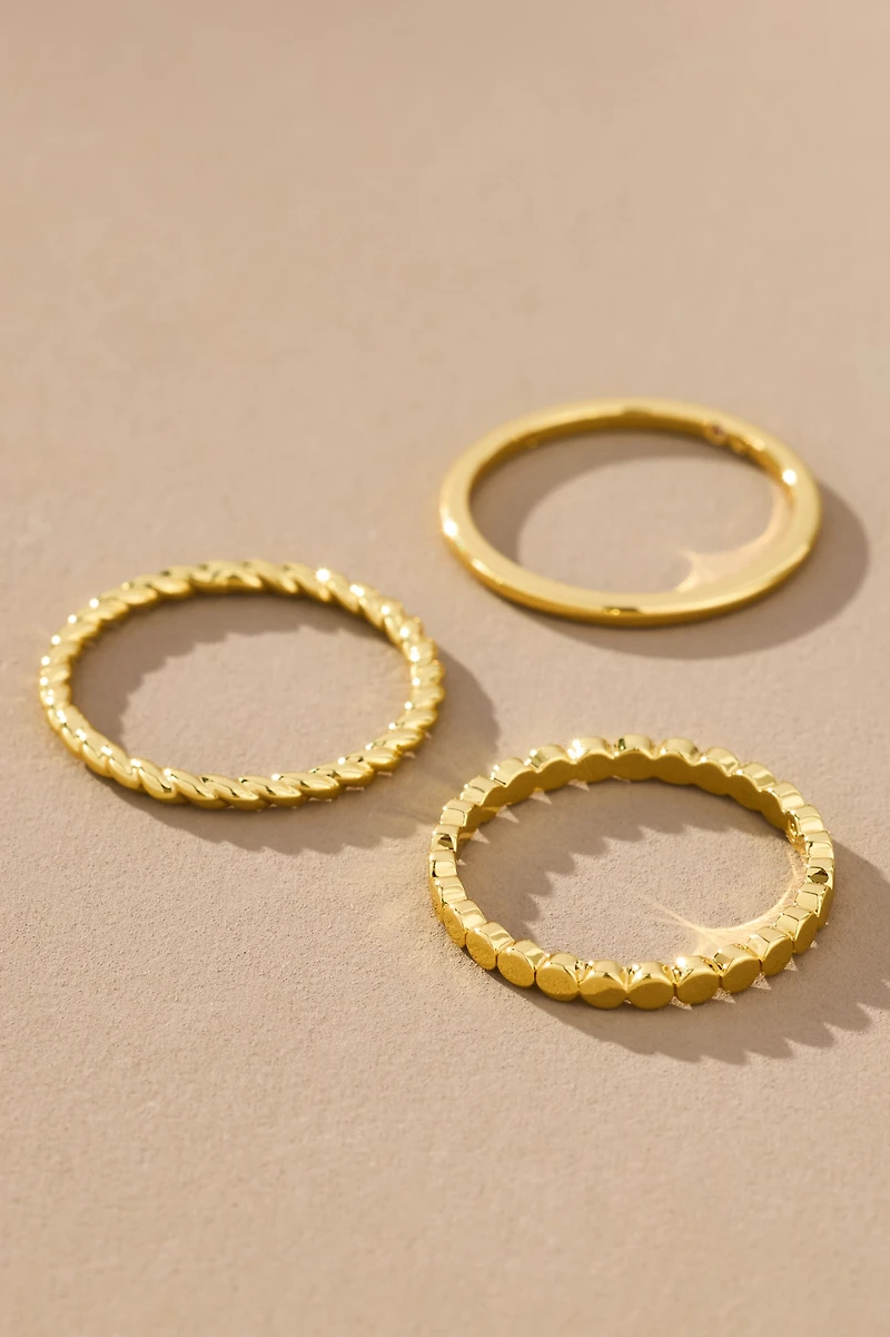 Ana Luisa Adrianna Stacking Rings, Set of 3