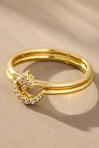 Ana Luisa Moon and Star Sky Rings, Set of 2