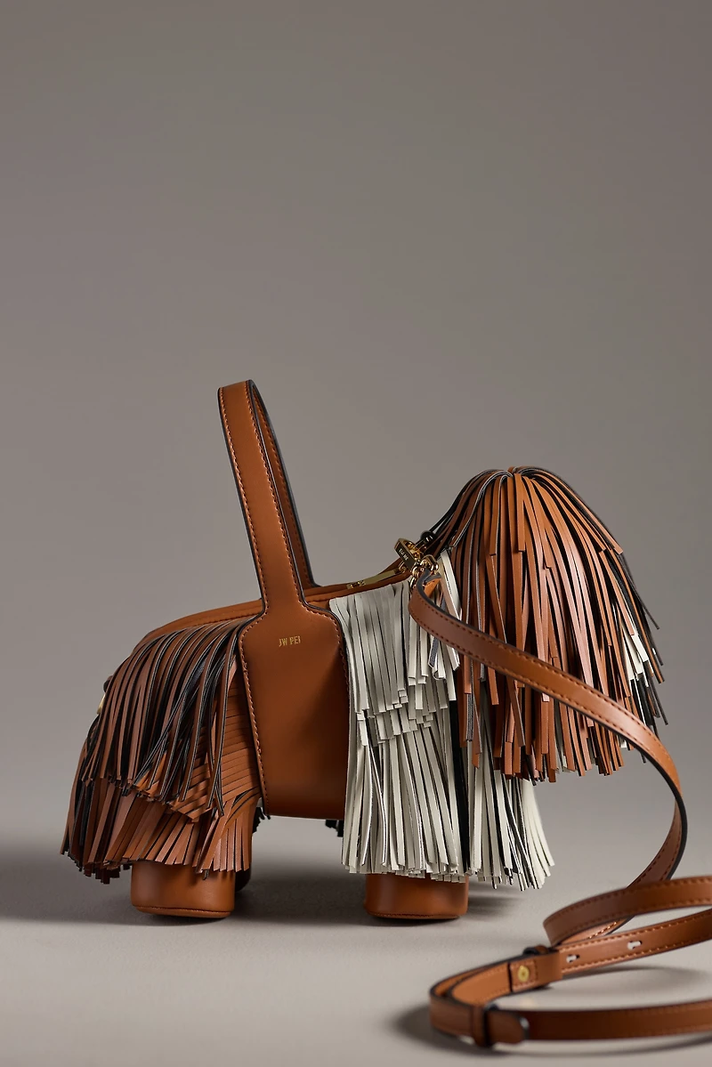 JW PEI Fringe Dog Shoulder Bag