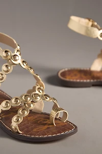 Sam Edelman Gloria Ankle Strap Studded To-Ring Sandals