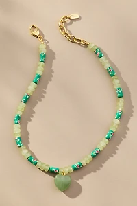 Logan Tay Beaded Floral Pendant Necklace