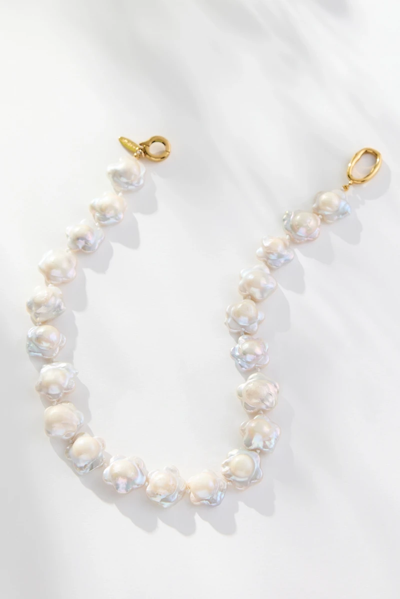 Logan Tay Baroque Flower Pearl Necklace