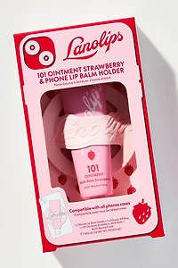 Lanolips 101 Ointment Strawberry & Phone Lip Balm Holder