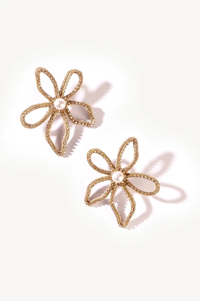 Deepa Gurnani Felicity Flower Post Earrings