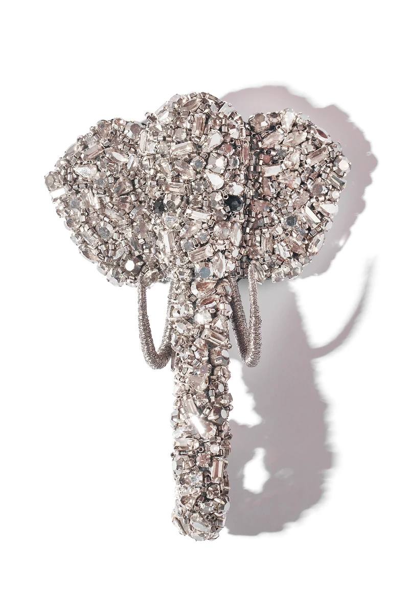 Deepa Gurnani Elephant on Ice Brooch