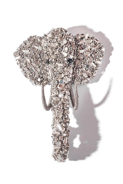 Deepa Gurnani Elephant on Ice Brooch