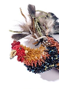 Deepa Gurnani Rooster Brooch