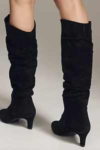By Anthropologie Scrunched Suede Boots