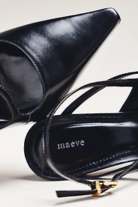Maeve Cross-Strap Slingback Kitten Heels
