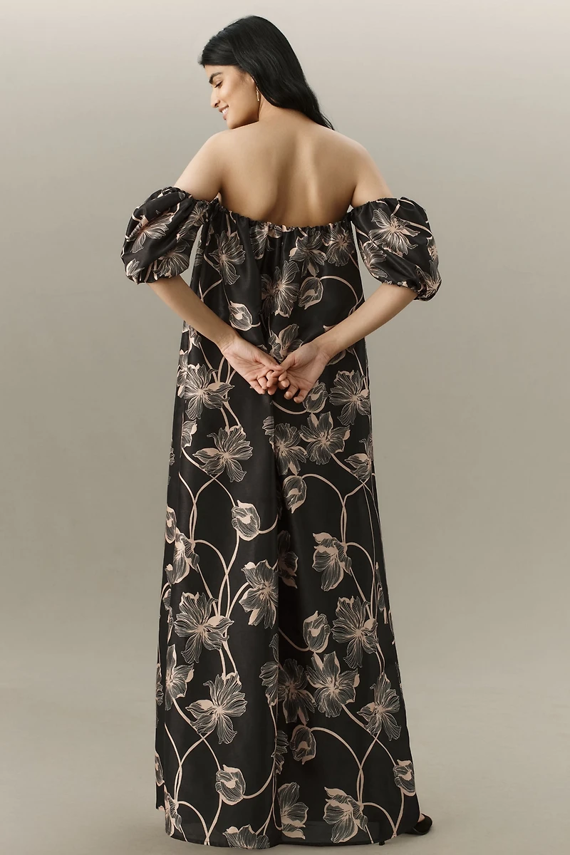 Hutch Iris Off-the-Shoulder Floral Maxi Dress