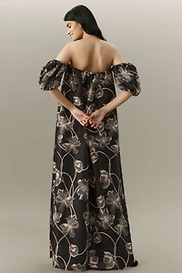 Hutch Iris Off-the-Shoulder Floral Maxi Dress