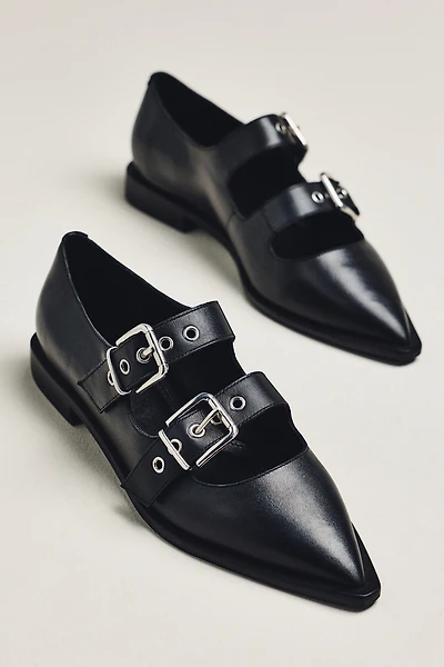 Maeve Double-Strap Moto Mary Janes