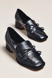 Maeve Bow Detail Loafer Heels