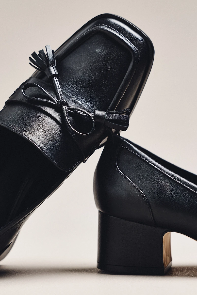 Maeve Bow Detail Loafer Heels