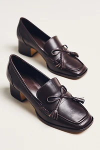 Maeve Bow Detail Loafer Heels