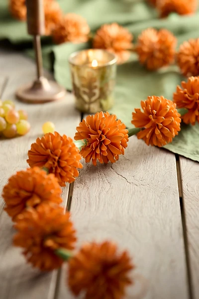 Orange Marigolds Iron Garland
