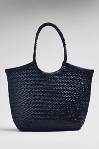 By Anthropologie Woven Leather Tote