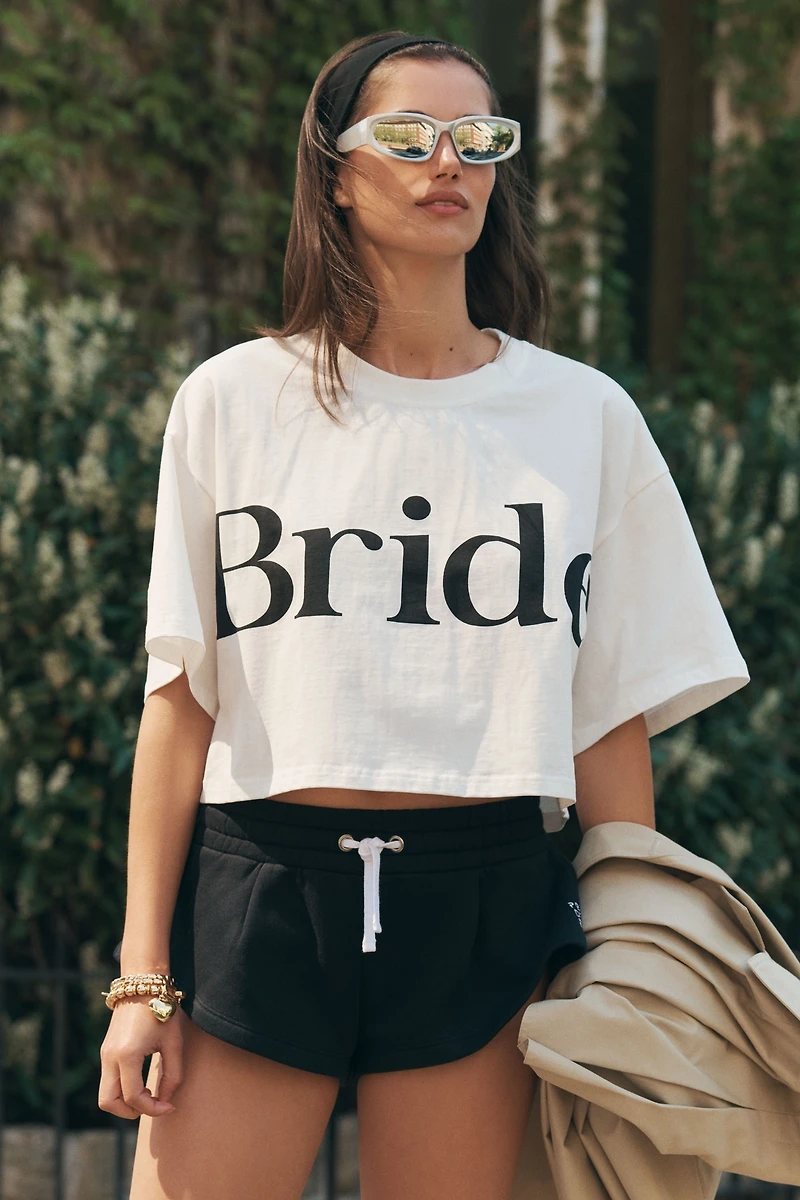 BRIDEMERCH Boxy Bride Crop Graphic Tee
