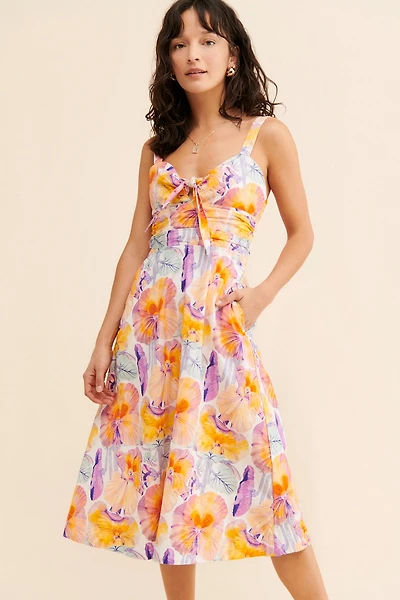 Cecilia Pettersson Tie-Front Midi Dress