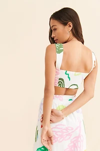 Olivia Rubin Roison Printed Crop Top
