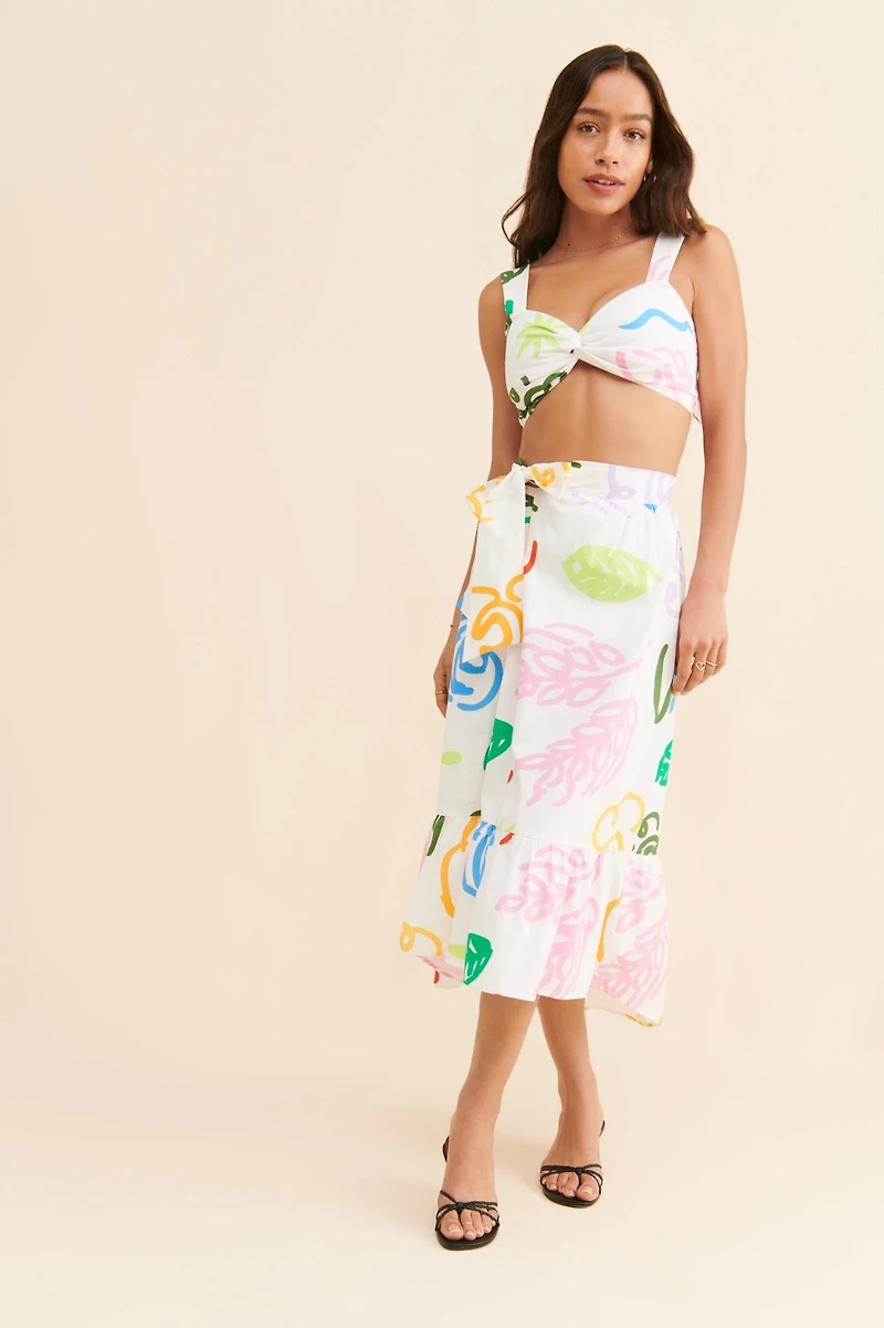 Olivia Rubin Roison Printed Crop Top