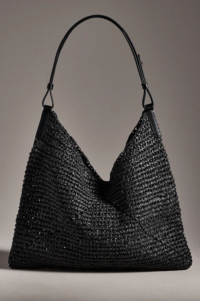 Oryany Raffia Triangle Shoulder Bag