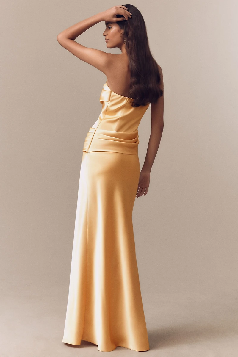 Mare Strapless Ruched Corset Dress