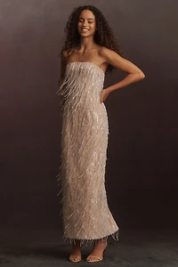 Helsi Ramona Strapless Beaded Fitted Maxi Dress