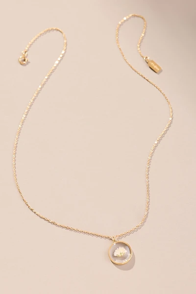 Set & Stones Pressed Flower Pendant Necklace