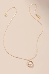 Set & Stones Pressed Flower Pendant Necklace