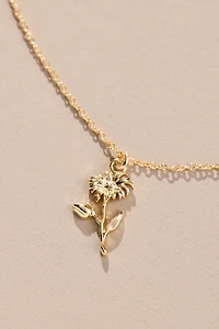 Set & Stones Daisy Charm Necklace