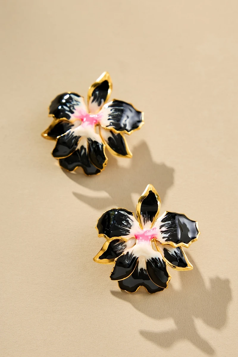 The Pink Reef Vanilla Orchid Post Earrings