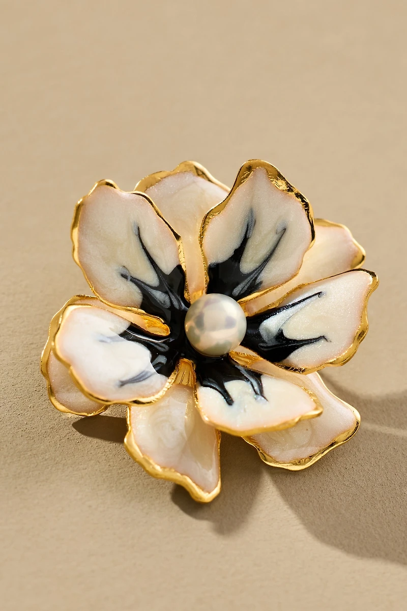 The Pink Reef Small Handpainted Jewel Box Flower Earrings