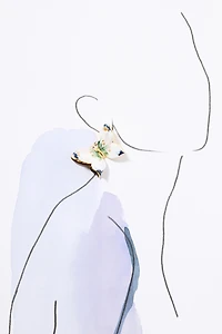 The Pink Reef Handpainted Papillion Earrings