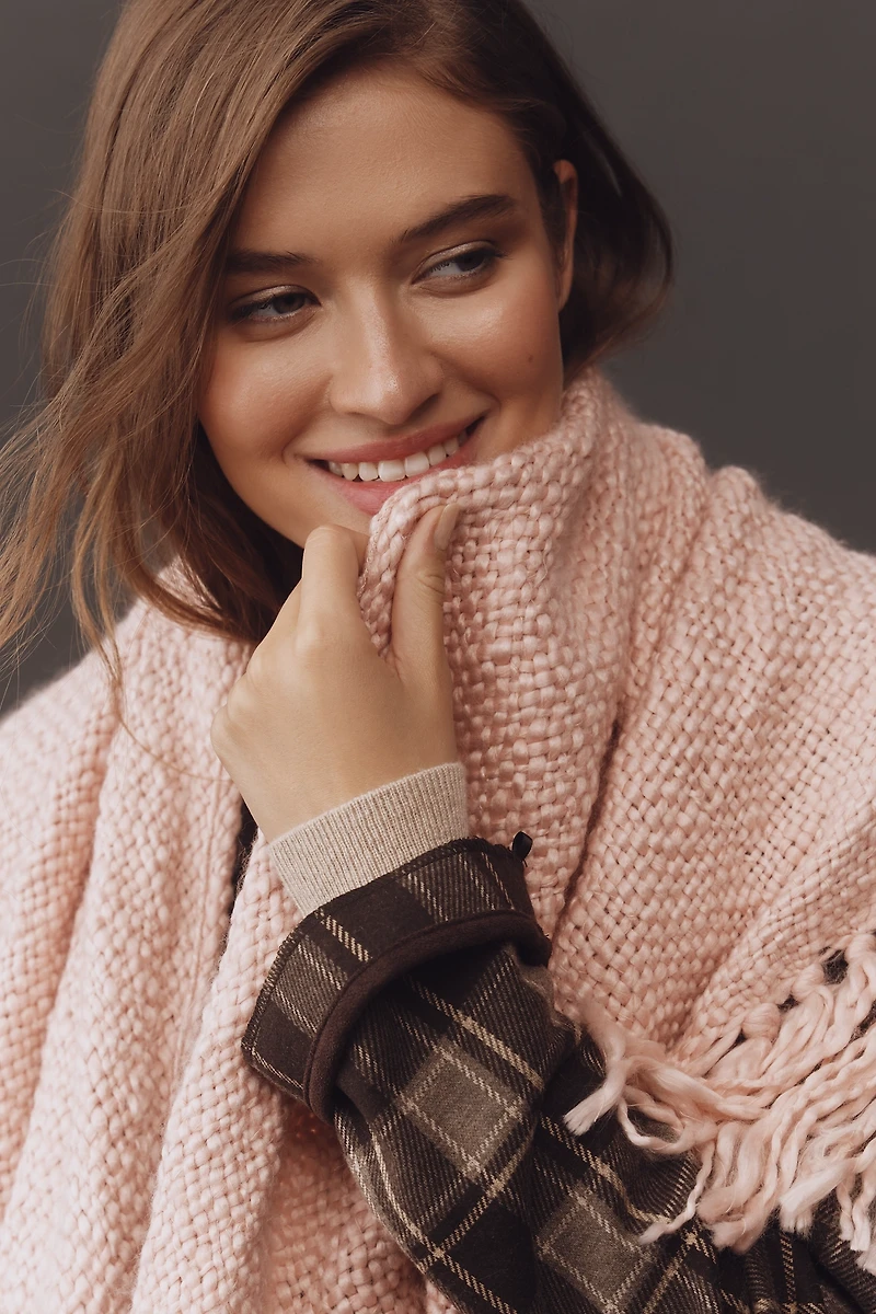 By Anthropologie Oversized Fringe Wrap