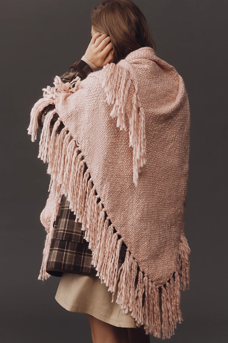 By Anthropologie Oversized Fringe Wrap