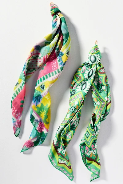 Fun Icon Motif Hair Scarves, Set of 2