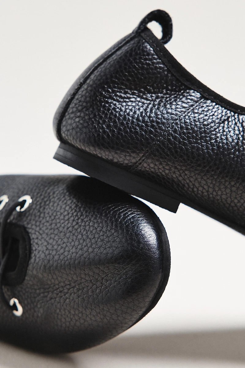 Intentionally Blank Atomic Lace-Up Ballet Flats