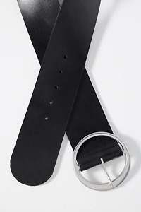 Round Buckle Wide Belt