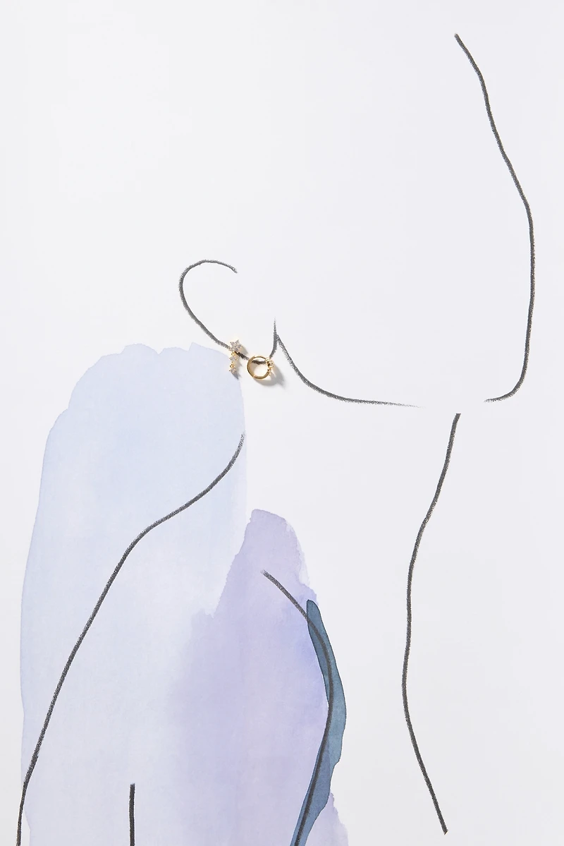Crystal Floral Drop Earrings, Set of 2