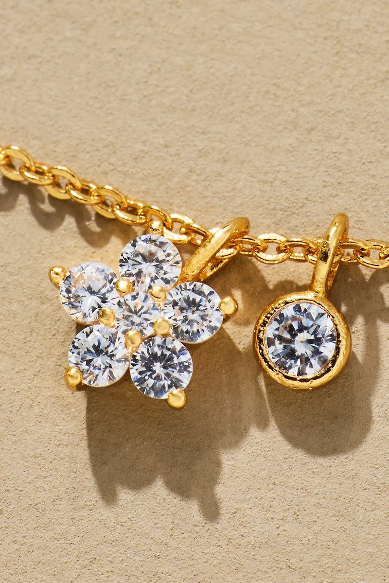 Delicate Floral Charm Necklace