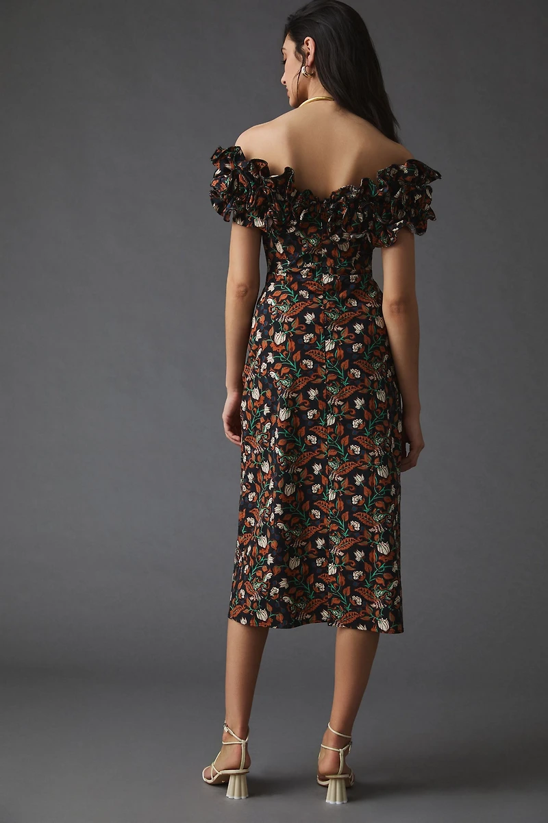 Let Me Be Floral Appliqué Dress
