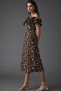 Let Me Be Floral Appliqué Dress