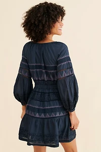 Skye Embroidered Mini Dress