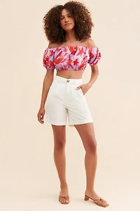 FARM Rio Lobster Sky Crop Top