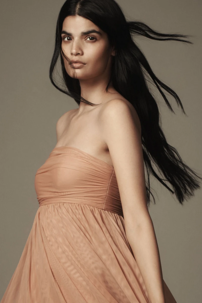 Let Me Be Ombre Strapless Maxi Dress