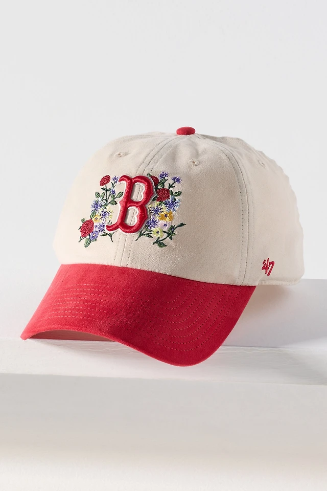 47 Faux-Suede Floral Baseball Cap | The Summit display picture 1