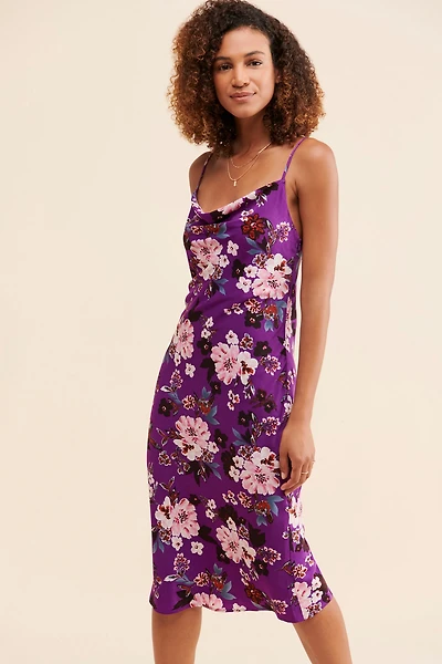en elly Floral Cowl Neck Dress